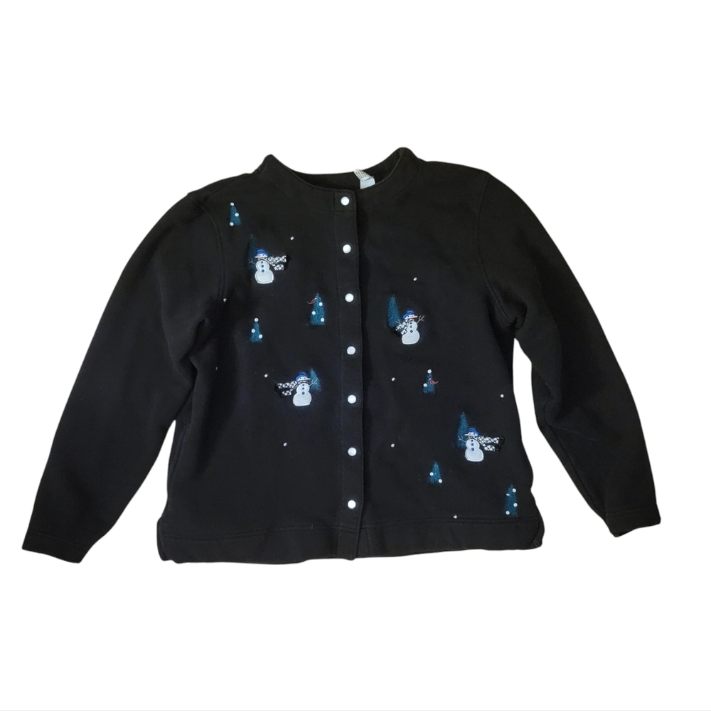 Christmas Snowman Embroidered Shirt